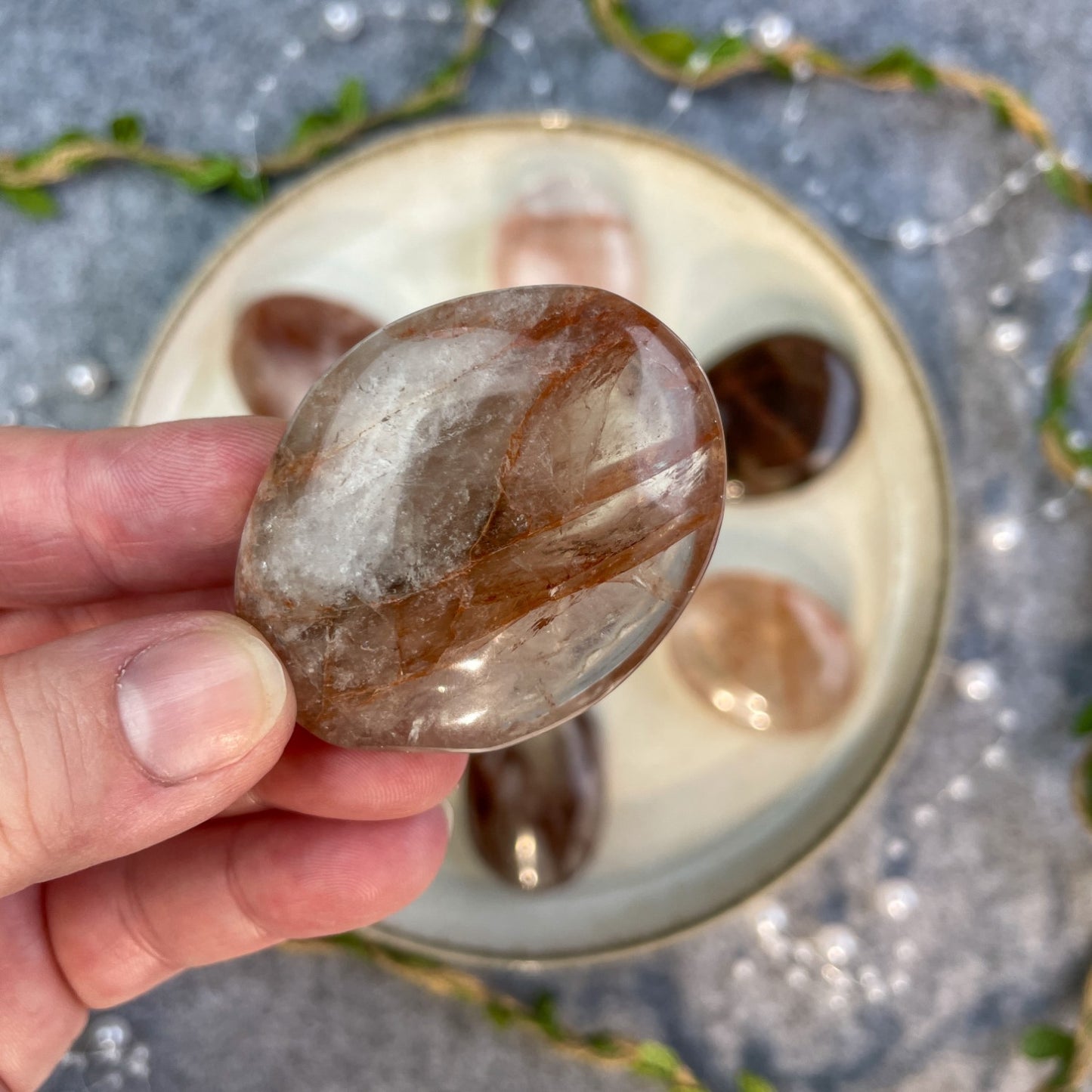 Hematit kremen - palmstone