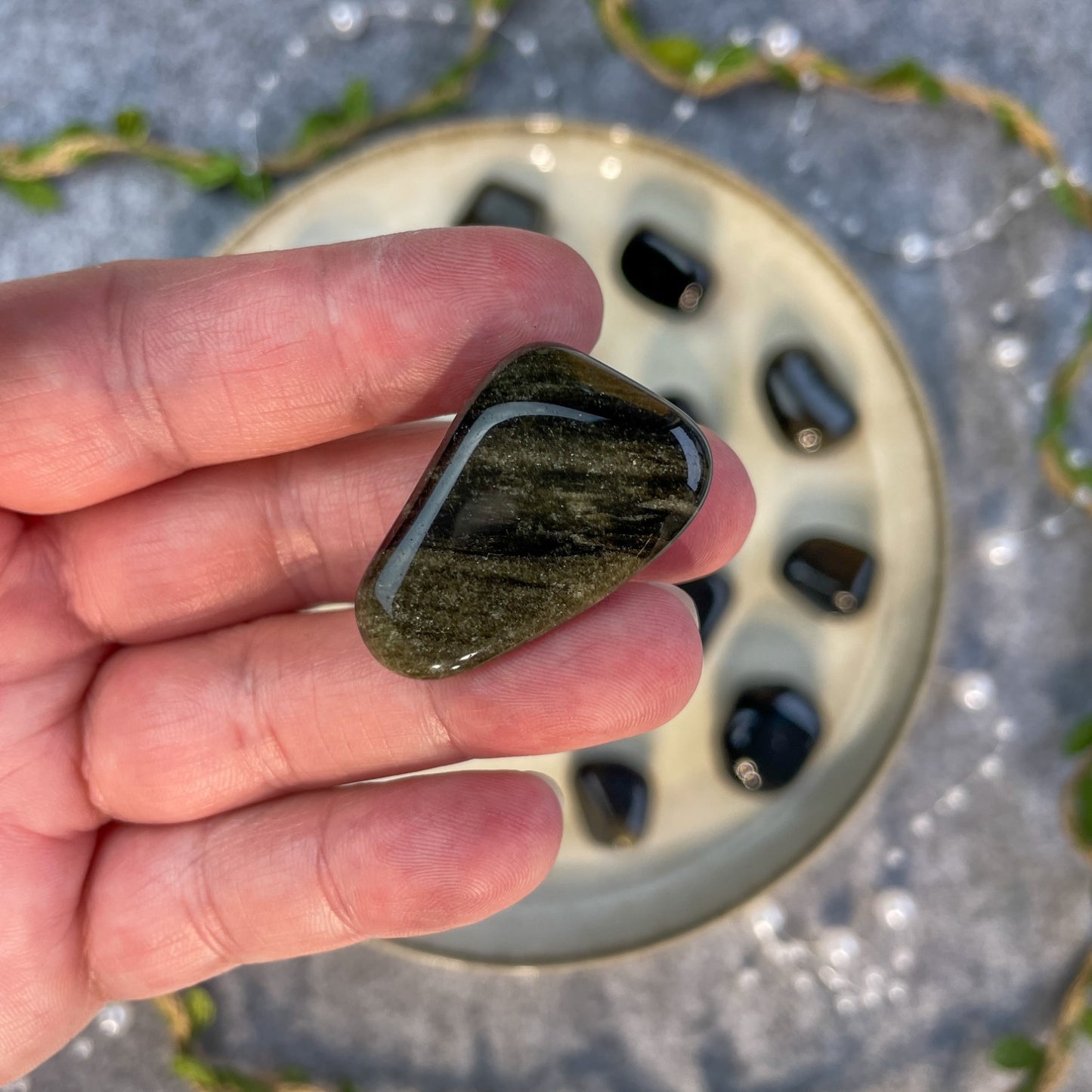 Zlati obsidian - tumbled